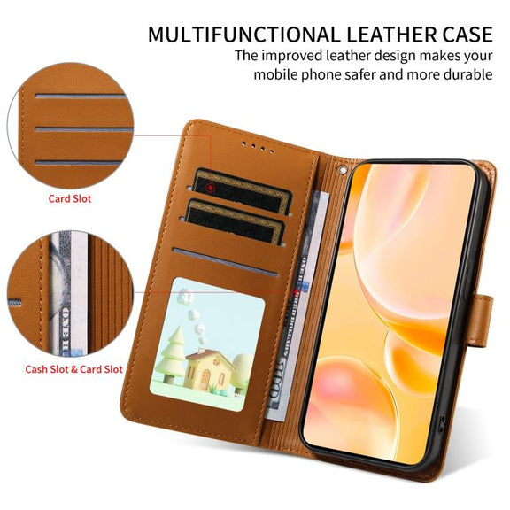 For Motorola Moto G56 5G / G66j Embossed Heart Dog RFID Blocking Wallet Leather Phone Case(Brown)