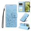 For Motorola Moto G86 5G Embossed Heart Dog RFID Blocking Wallet Leather Phone Case(Sky Blue) - free shipping - PMC TechLife - Order now!