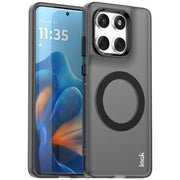 For Motorola Edge 60 Fusion IMAK Chocolate Series TPU + PET MagSafe Phone Case(Black)