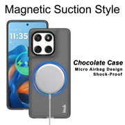 For Motorola Edge 60 Fusion IMAK Chocolate Series TPU + PET MagSafe Phone Case(Black)