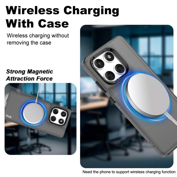 For Motorola Edge 60 Fusion IMAK Chocolate Series TPU + PET MagSafe Phone Case(Black)