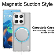 For Motorola Edge 60 Fusion IMAK Chocolate Series TPU + PET MagSafe Phone Case(White)