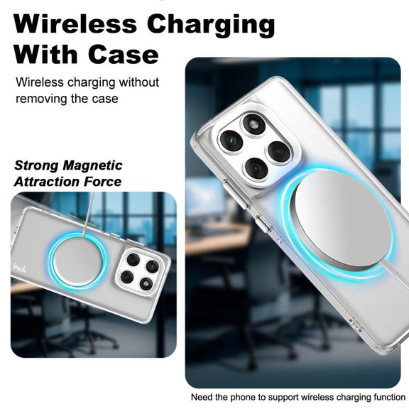 For Motorola Edge 60 Fusion IMAK Chocolate Series TPU + PET MagSafe Phone Case(White)