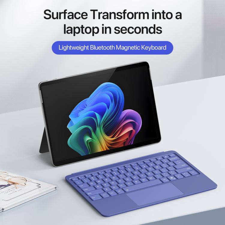 For MicroSoft Surface Pro 12 Backlight Tablet Bluetooth Keyboard with Touch Pad(Blue) - free shipping - PMC Jewellery - Order now!