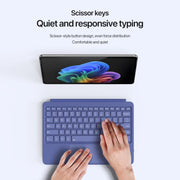 For MicroSoft Surface Pro 12 Backlight Tablet Bluetooth Keyboard with Touch Pad(Blue)