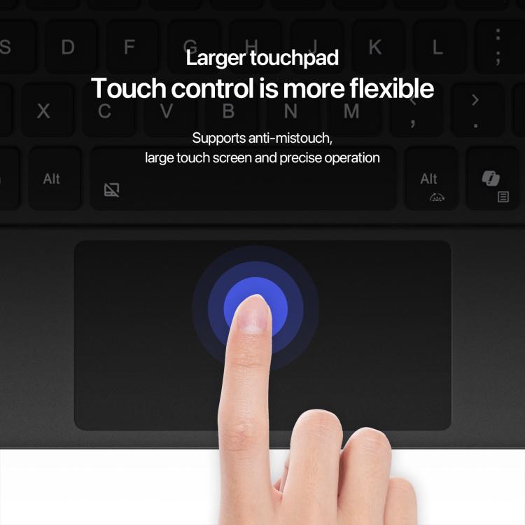 For MicroSoft Surface Pro 12 Backlight Tablet Bluetooth Keyboard with Touch Pad(Grey)