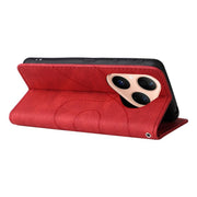 For Huawei Pura 80 5G Dual-color Splicing Flip Leather Phone Case(Red)