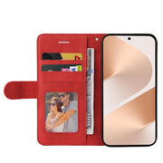 For Huawei Pura 80 5G Dual-color Splicing Flip Leather Phone Case(Red)