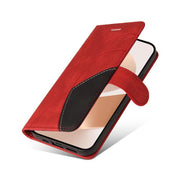 For Huawei Pura 80 5G Dual-color Splicing Flip Leather Phone Case(Red)
