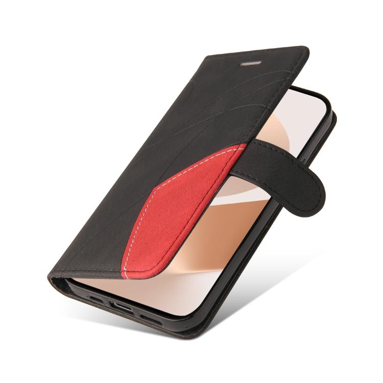 For Huawei Pura 80 5G Dual-color Splicing Flip Leather Phone Case(Black)