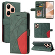 For Huawei Pura 80 5G Dual-color Splicing Flip Leather Phone Case(Green) - free shipping - PMC TechLife - Order now!