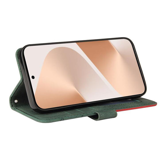 For Huawei Pura 80 5G Dual-color Splicing Flip Leather Phone Case(Green)