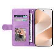 For Huawei Pura 80 5G Dual-color Splicing Flip Leather Phone Case(Purple)