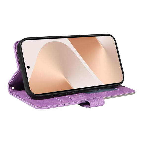 For Huawei Pura 80 5G Dual-color Splicing Flip Leather Phone Case(Purple)