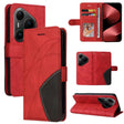 For Huawei Pura 80 Pro 5G Dual-color Splicing Flip Leather Phone Case(Red) - free shipping - PMC TechLife - Order now!