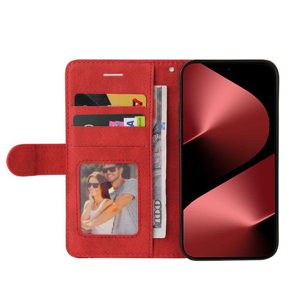 For Huawei Pura 80 Pro 5G Dual-color Splicing Flip Leather Phone Case(Red)