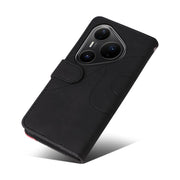 For Huawei Pura 80 Pro 5G Dual-color Splicing Flip Leather Phone Case(Black)