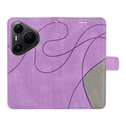 For Huawei Pura 80 Pro 5G Dual-color Splicing Flip Leather Phone Case(Purple)