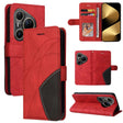 For Huawei Pura 80 Ultra 5G Dual-color Splicing Flip Leather Phone Case(Red) - free shipping - PMC TechLife - Order now!
