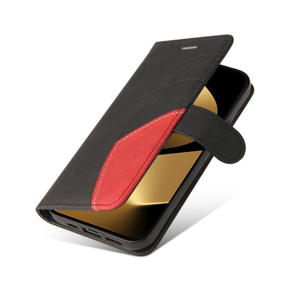 For Huawei Pura 80 Ultra 5G Dual-color Splicing Flip Leather Phone Case(Black)