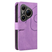 For Huawei Pura 80 Ultra 5G Dual-color Splicing Flip Leather Phone Case(Purple)