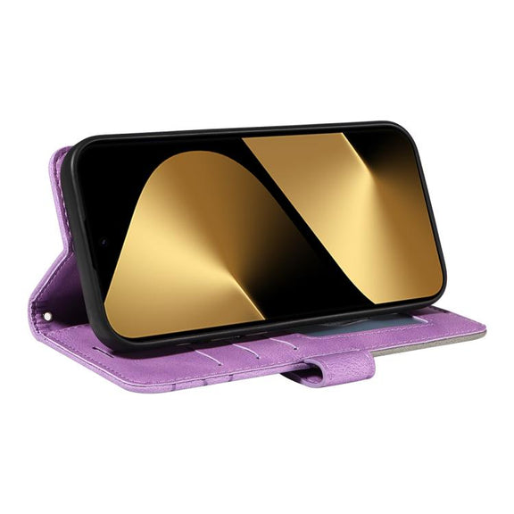 For Huawei Pura 80 Ultra 5G Dual-color Splicing Flip Leather Phone Case(Purple)