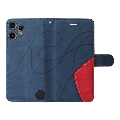 For Nothing CMF Phone 2 Pro Dual-color Splicing Flip Leather Phone Case(Blue) - free shipping - PMC Jewellery - Order now!