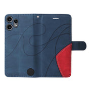 For Nothing CMF Phone 2 Pro Dual-color Splicing Flip Leather Phone Case(Blue)
