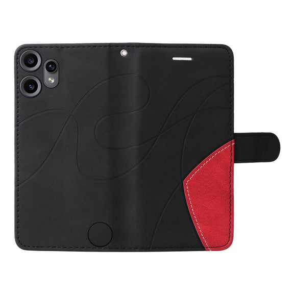 For Nothing CMF Phone 2 Pro Dual-color Splicing Flip Leather Phone Case(Black)
