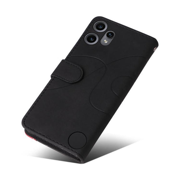 For Nothing CMF Phone 2 Pro Dual-color Splicing Flip Leather Phone Case(Black)