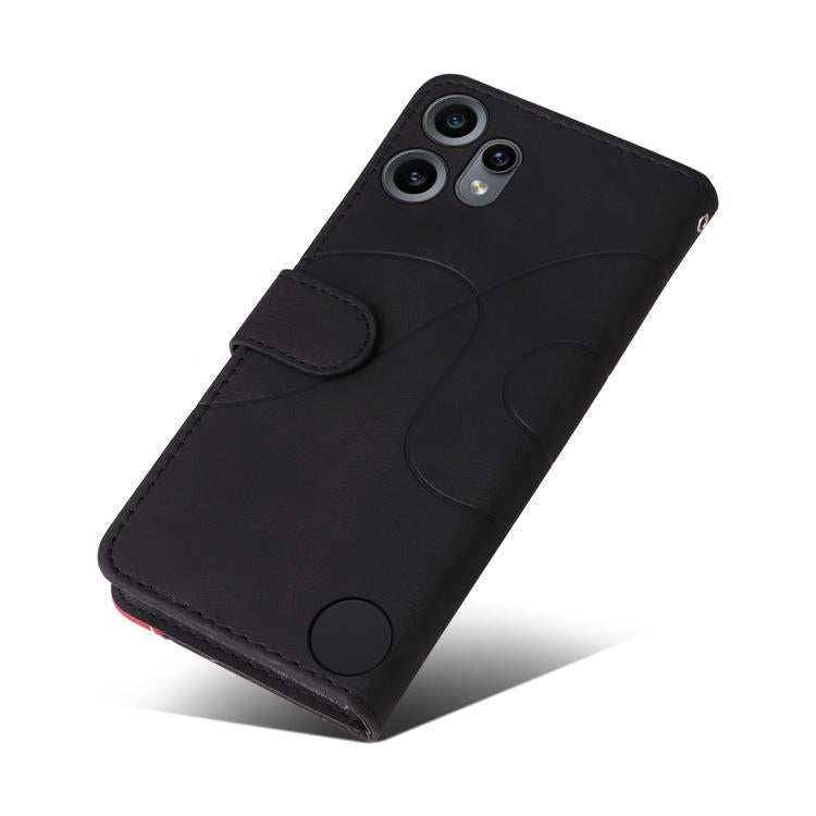 For Nothing CMF Phone 2 Pro Dual-color Splicing Flip Leather Phone Case(Black)