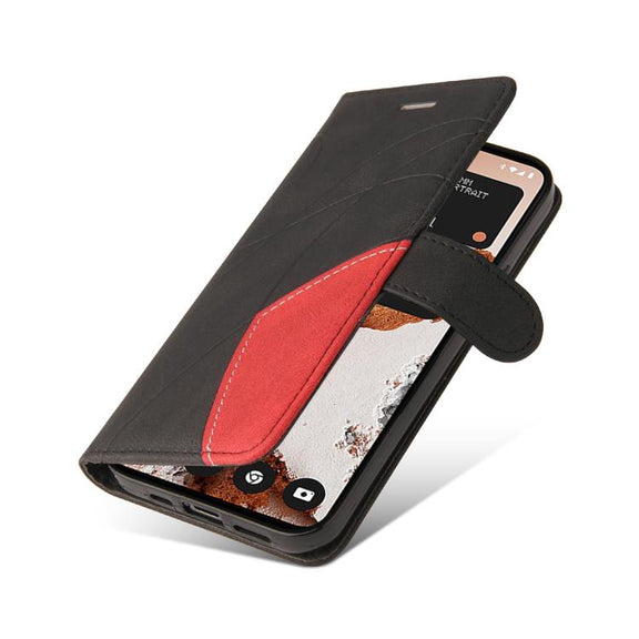 For Nothing CMF Phone 2 Pro Dual-color Splicing Flip Leather Phone Case(Black)