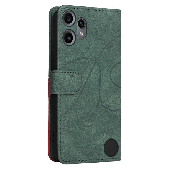 For Nothing CMF Phone 2 Pro Dual-color Splicing Flip Leather Phone Case(Green)