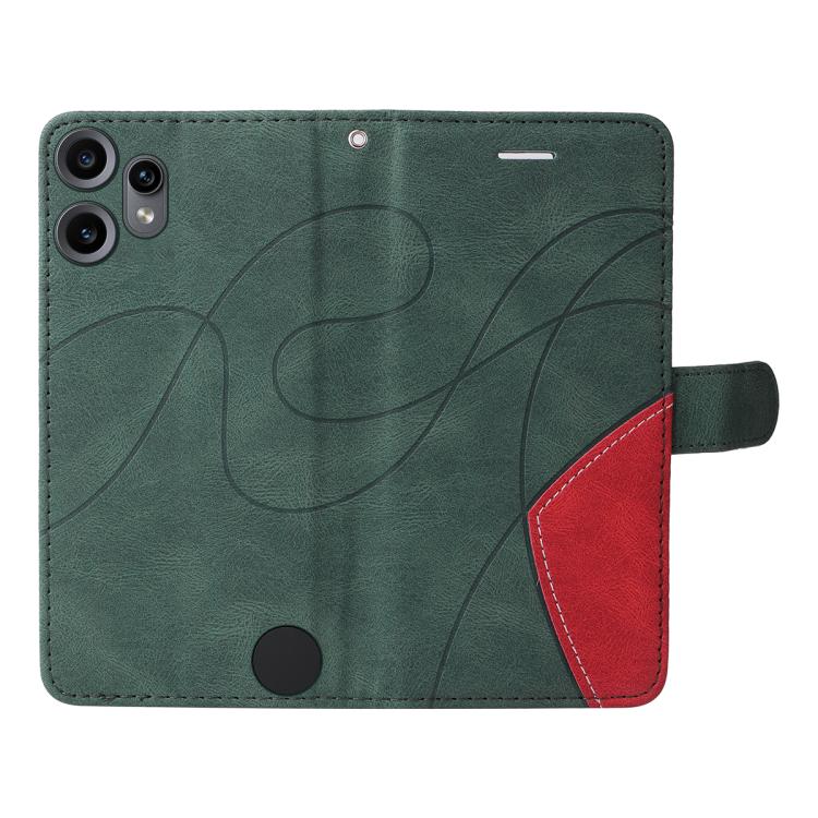 For Nothing CMF Phone 2 Pro Dual-color Splicing Flip Leather Phone Case(Green) - free shipping - PMC Jewellery - Order now!