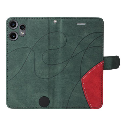 For Nothing CMF Phone 2 Pro Dual-color Splicing Flip Leather Phone Case(Green) - free shipping - PMC Jewellery - Order now!