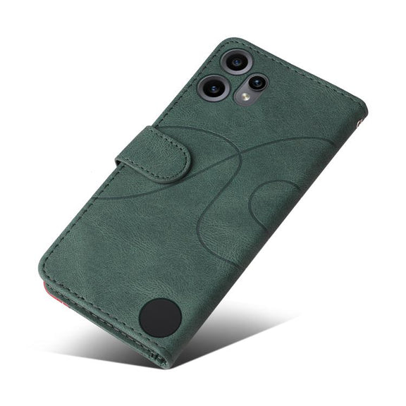 For Nothing CMF Phone 2 Pro Dual-color Splicing Flip Leather Phone Case(Green)
