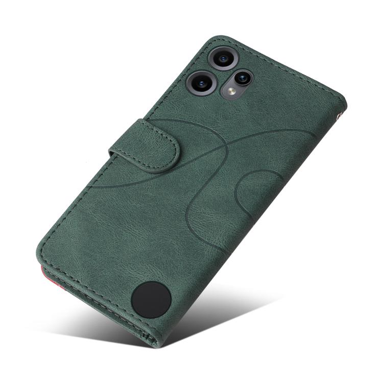 For Nothing CMF Phone 2 Pro Dual-color Splicing Flip Leather Phone Case(Green)