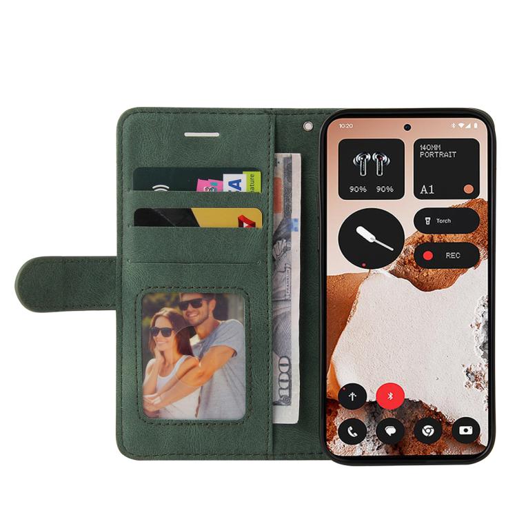 For Nothing CMF Phone 2 Pro Dual-color Splicing Flip Leather Phone Case(Green)