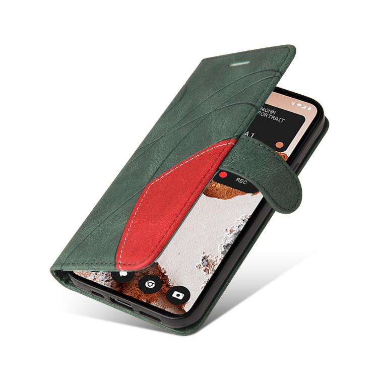 For Nothing CMF Phone 2 Pro Dual-color Splicing Flip Leather Phone Case(Green) - free shipping - PMC Jewellery - Order now!