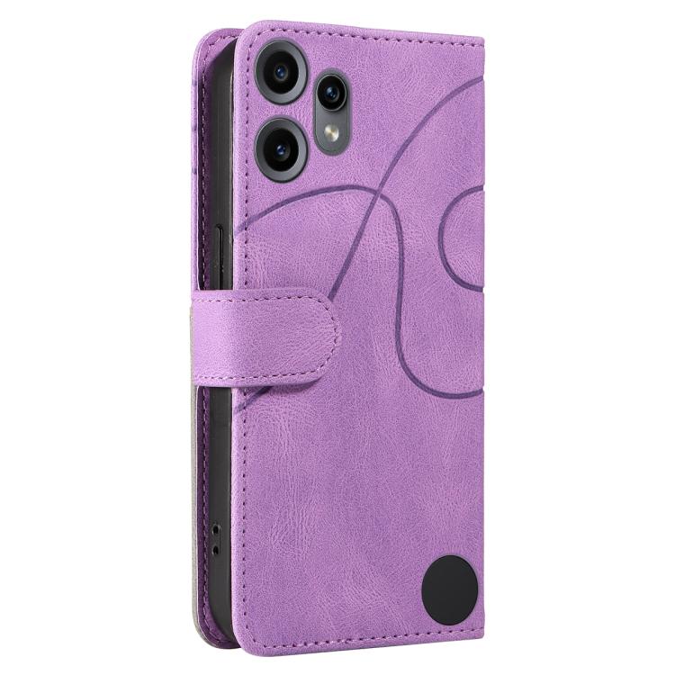 For Nothing CMF Phone 2 Pro Dual-color Splicing Flip Leather Phone Case(Purple)