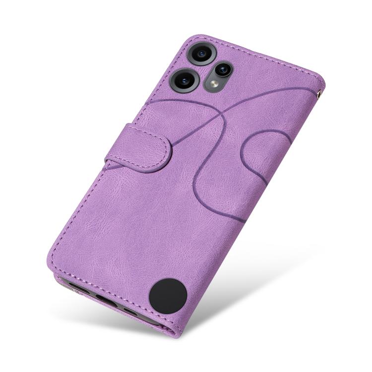 For Nothing CMF Phone 2 Pro Dual-color Splicing Flip Leather Phone Case(Purple)