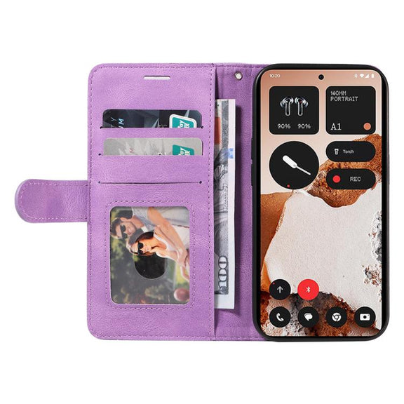 For Nothing CMF Phone 2 Pro Dual-color Splicing Flip Leather Phone Case(Purple)