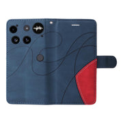 For Nothing Phone 3 Dual-color Splicing Flip Leather Phone Case(Blue)