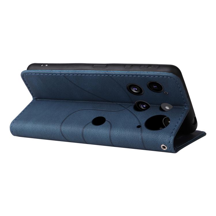 For Nothing Phone 3 Dual-color Splicing Flip Leather Phone Case(Blue)