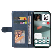 For Nothing Phone 3 Dual-color Splicing Flip Leather Phone Case(Blue)