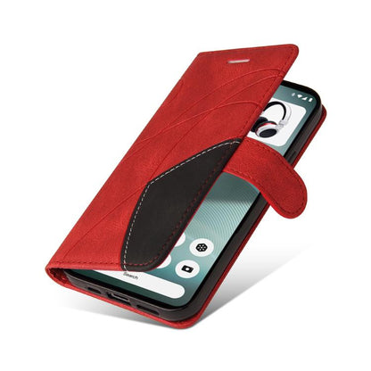 For Nothing Phone 3 Dual-color Splicing Flip Leather Phone Case(Red) - free shipping - PMC Jewellery - Order now!