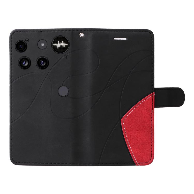 For Nothing Phone 3 Dual-color Splicing Flip Leather Phone Case(Black) - free shipping - PMC Jewellery - Order now!