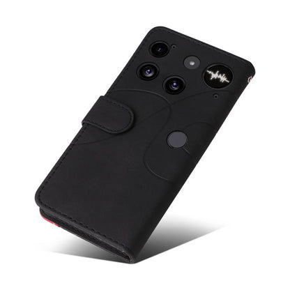 For Nothing Phone 3 Dual-color Splicing Flip Leather Phone Case(Black) - free shipping - PMC Jewellery - Order now!