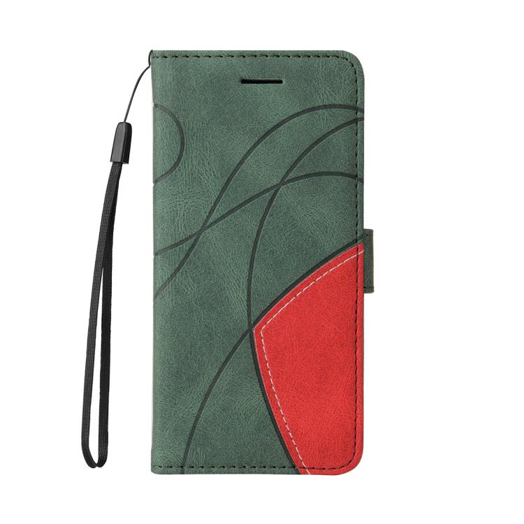 For Nothing Phone 3 Dual-color Splicing Flip Leather Phone Case(Green)