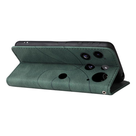 For Nothing Phone 3 Dual-color Splicing Flip Leather Phone Case(Green)